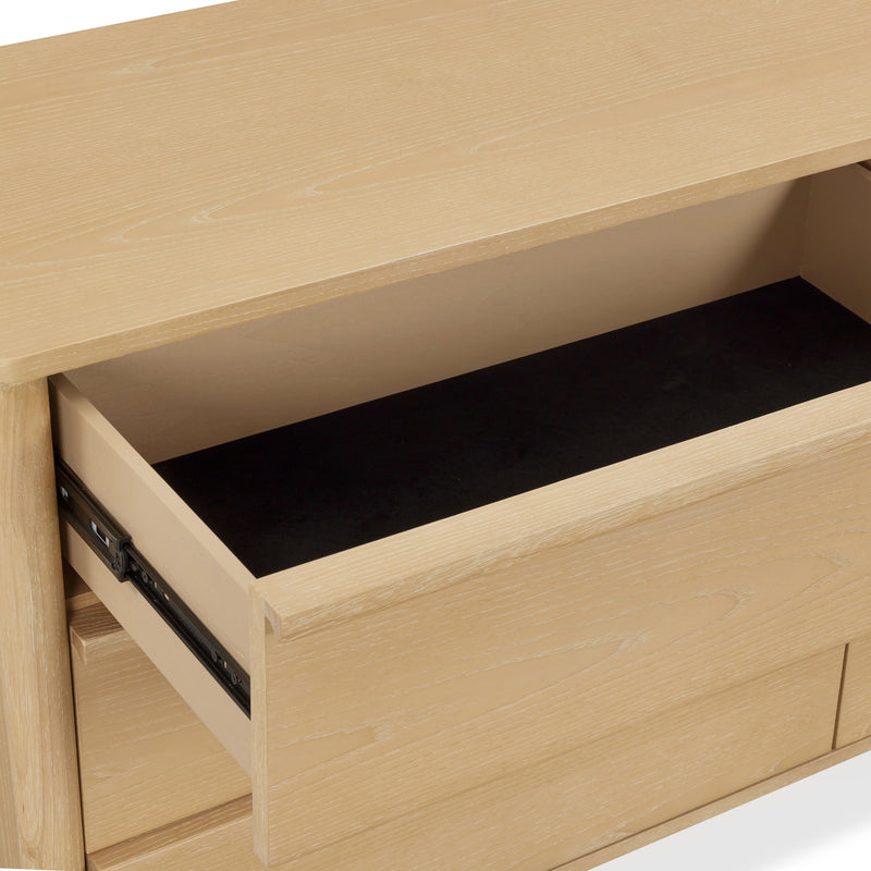 Tyra 62" Ash 6-Drawer Dresser - Natural