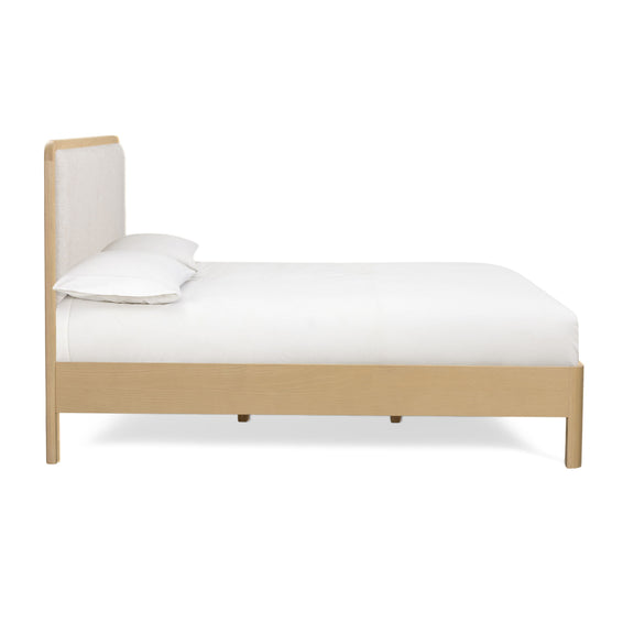 Rafaelle Natural Solid Ash Bed - Cream,Natural