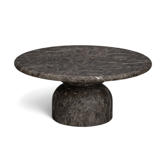 Cynthia 36" Concrete Indoor/Outdoor Coffee Table - Dark Emperador Marble