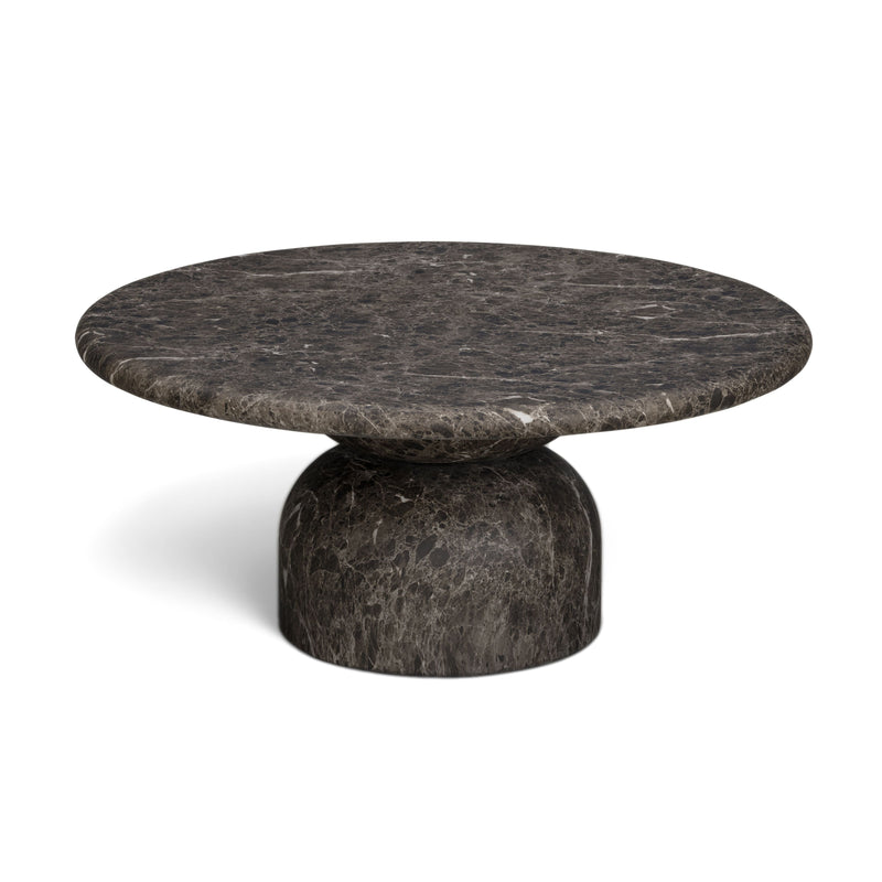 Cynthia 36" Concrete Indoor/Outdoor Coffee Table - Dark Emperador Marble
