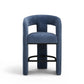 Malone Performance Chenille Stool - Blue Denim / Counter Height