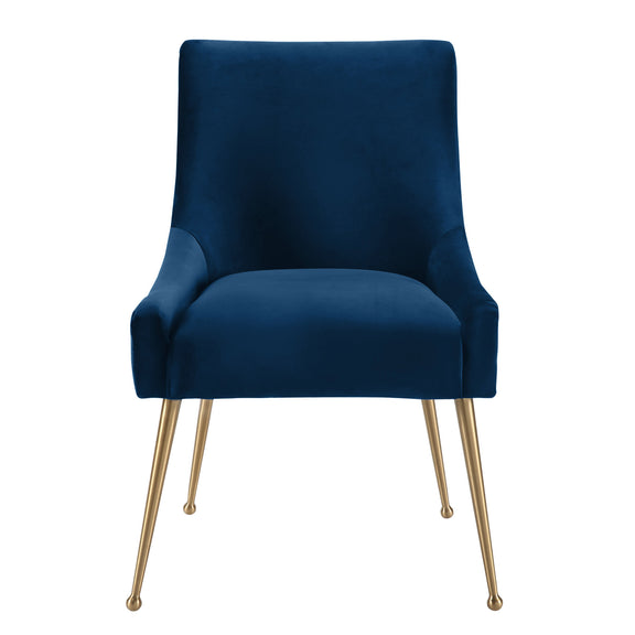 Beatrix Performance Velvet Dining Chair - Navy