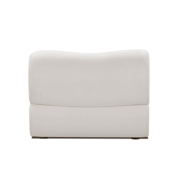Zenith Contract-Grade Upcycled Fabric Armless Chair - Cream
