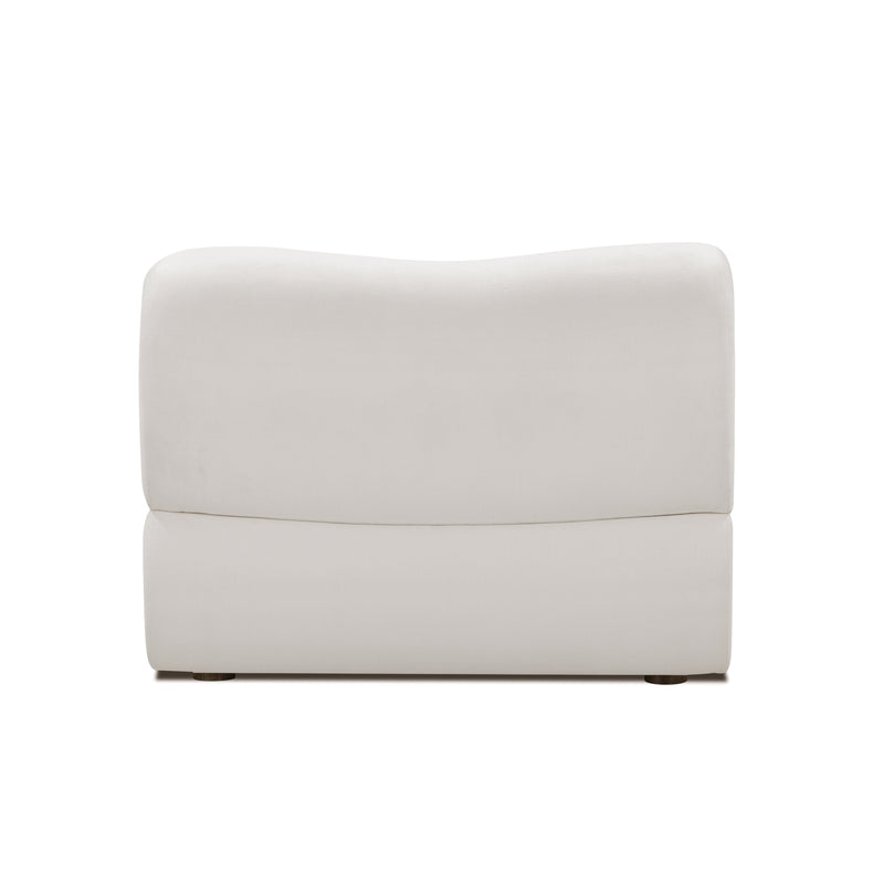Zenith Contract-Grade Upcycled Fabric Armless Chair - Cream