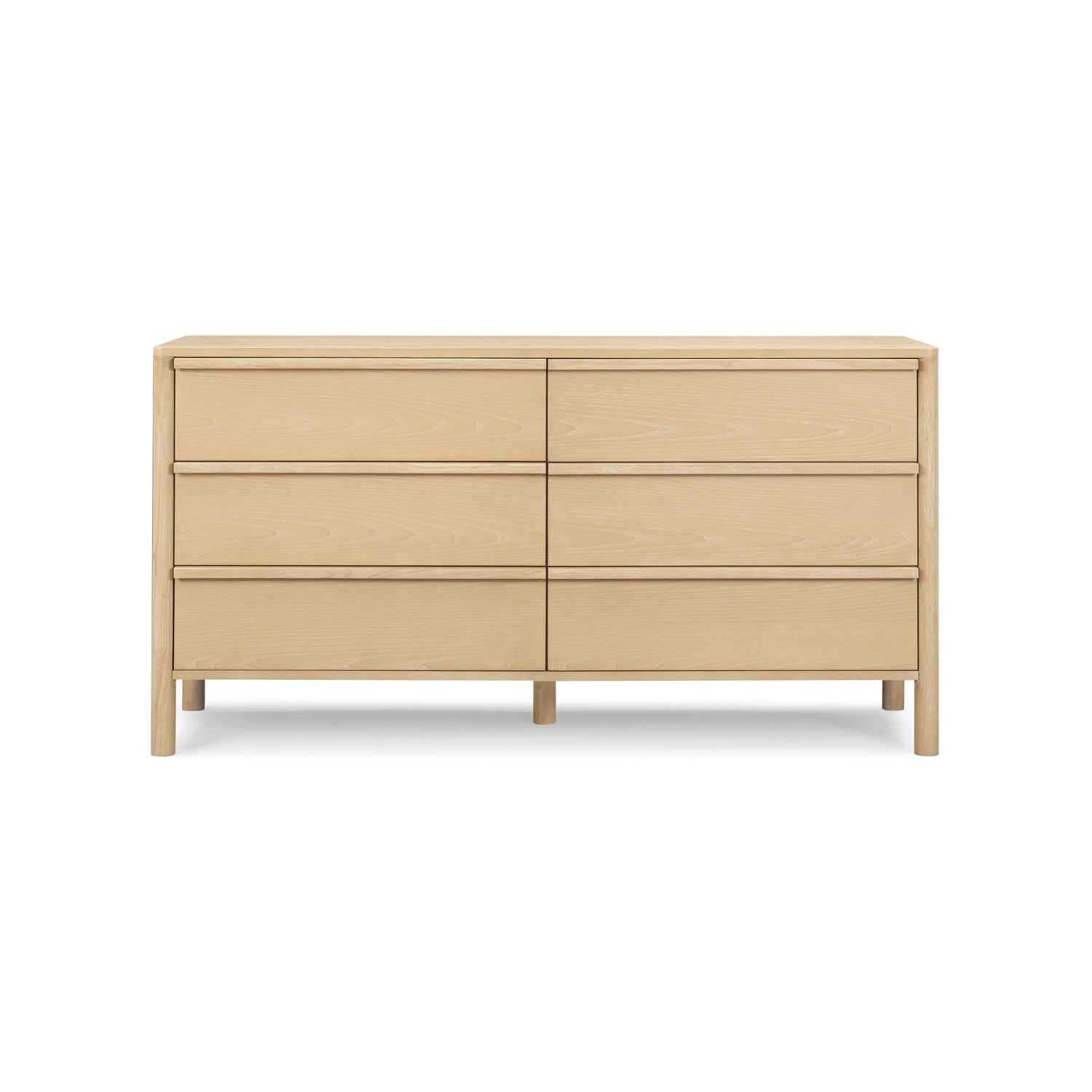 Tyra 62" Ash 6-Drawer Dresser - Natural