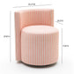 Alyssa Rolling Desk Chair - Pink Stripes