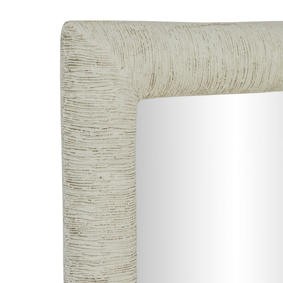 Orpheus 34"X47" Ribbed Faux Stone Rectangular Wall Mirror