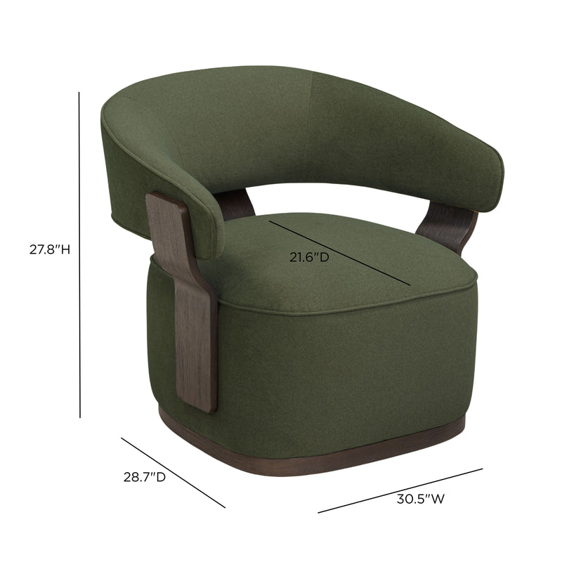 Madison Performance Swivel Accent Chair - Green