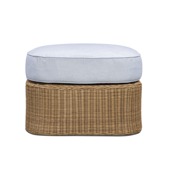 Axel Boucle Outdoor Ottoman - Blue