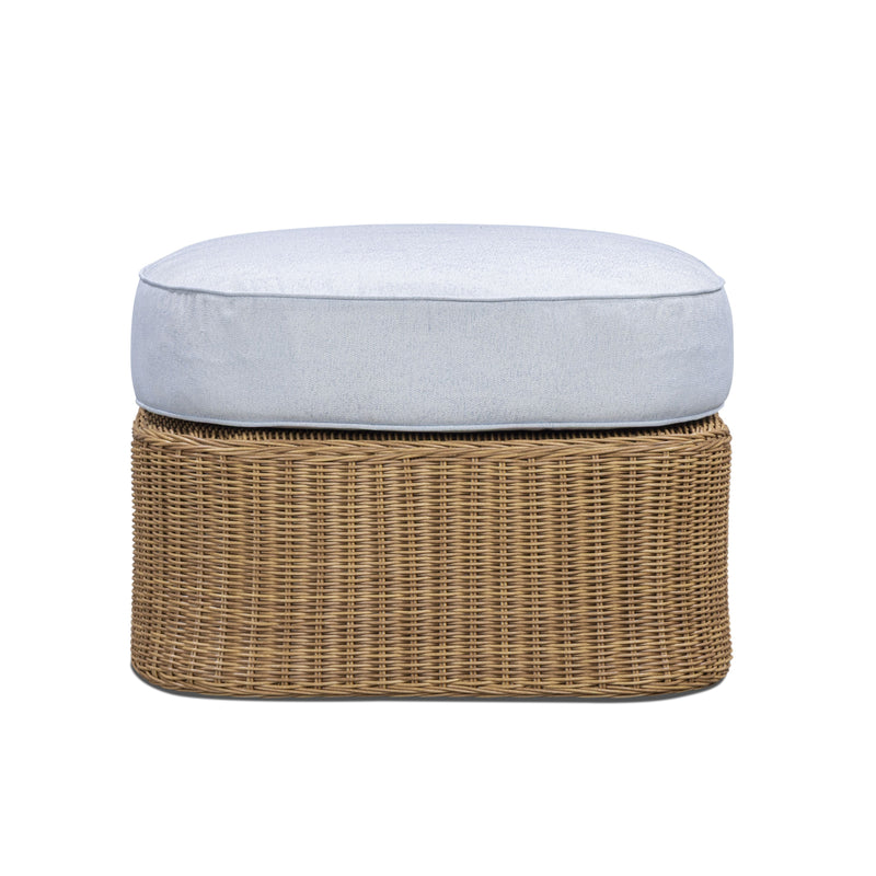 Axel Boucle Outdoor Ottoman - Blue