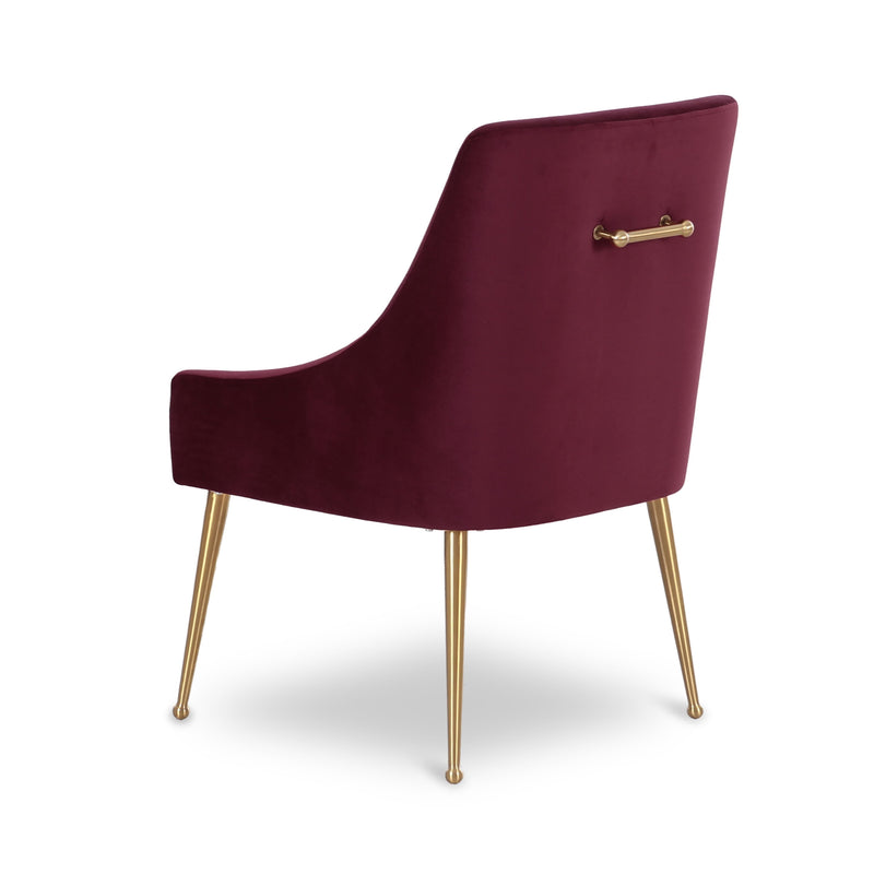Beatrix Performance Velvet Dining Chair - Burgundy