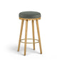 Oodle Performance Vegan Mohair Bar and Counter Stool - Green / Natural Ash / Bar Height