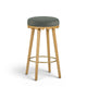 Oodle Performance Vegan Mohair Bar and Counter Stool - Green / Natural Ash / Bar Height