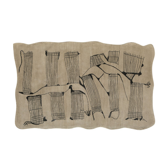 Mezzo Natural Hand Tufted Wool Area Rug 5'X8'