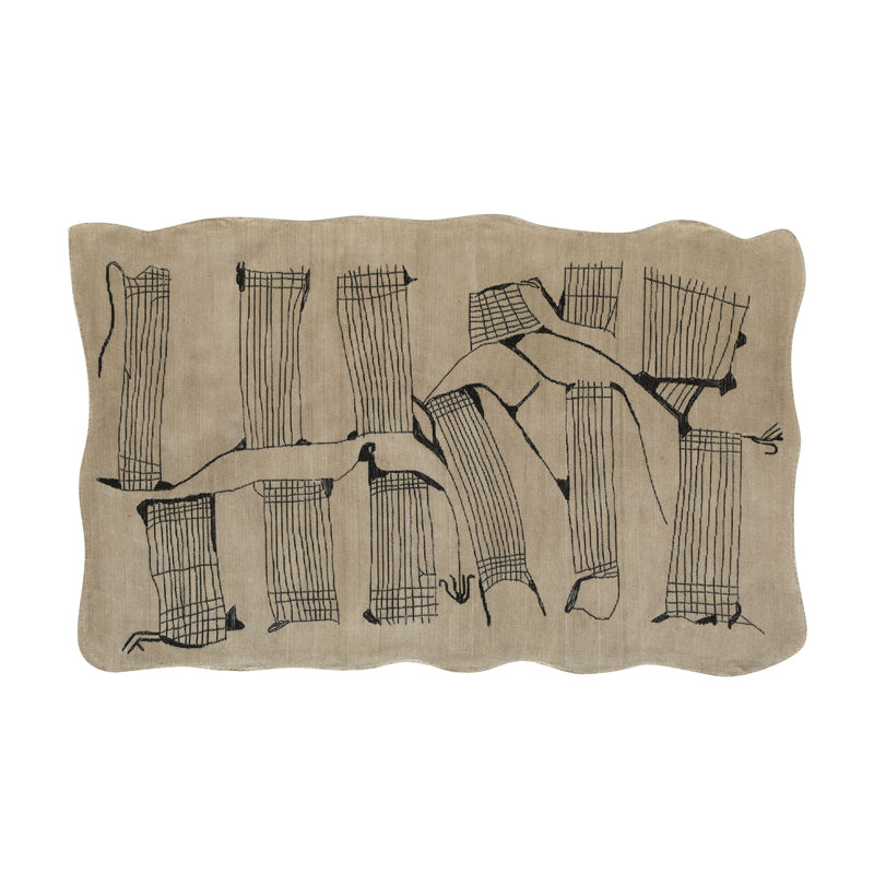 Mezzo Natural Hand Tufted Wool Area Rug 5'X8'