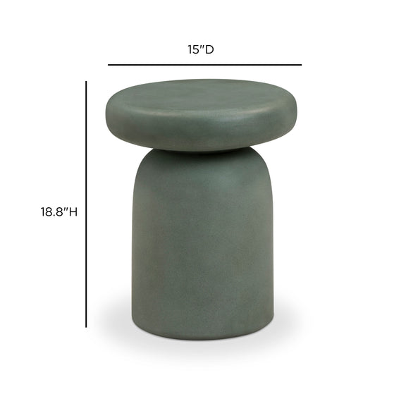 Lydia Concrete Indoor/Outdoor Side Table - Green