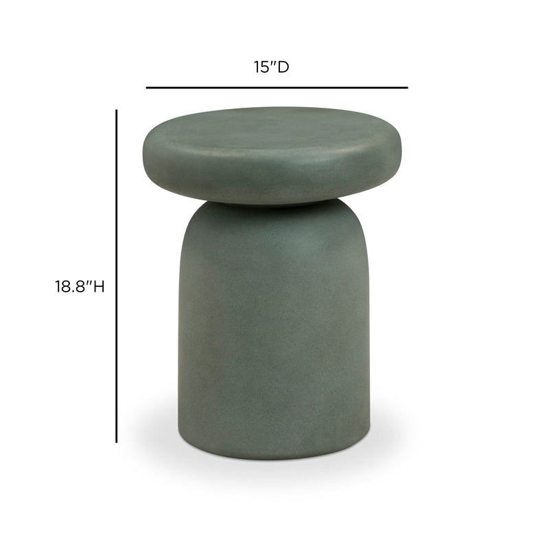 Lydia Concrete Indoor/Outdoor Side Table - Green