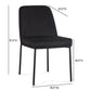 Sydney Performance Velvet Dining Chair - Set of 2 - Black