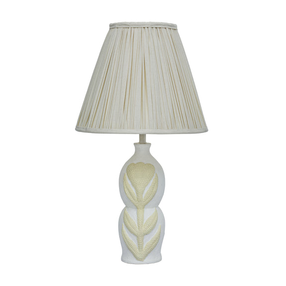 Edith Curved Papier Mache Flower Pleated Table Lamp