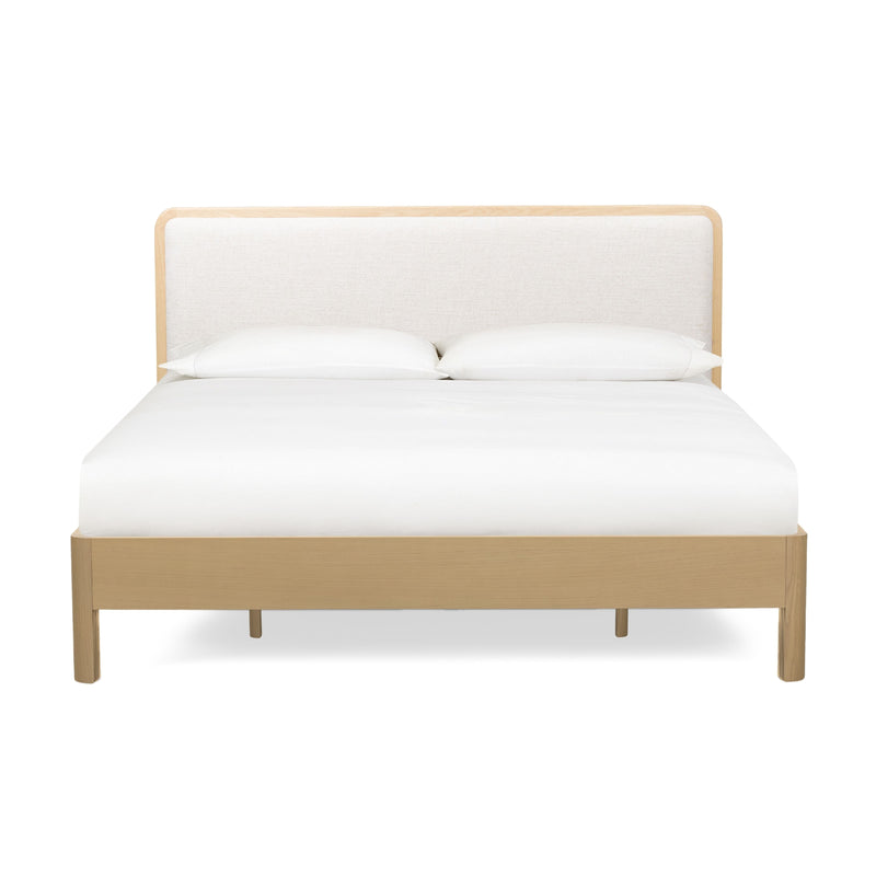 Rafaelle Natural Solid Ash Bed - Cream,Natural