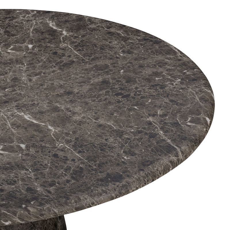 Cynthia 54" Concrete Indoor/Outdoor Dining Table - Dark Emperador Marble