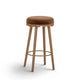 Oodle Performance Vegan Mohair Bar and Counter Stool - Bronze / Light Walnut / Bar Height