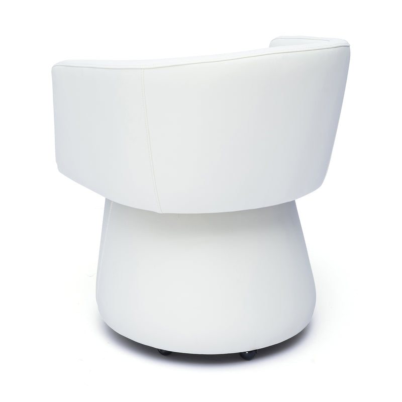 Kristen Rolling Desk Chair - Off-White