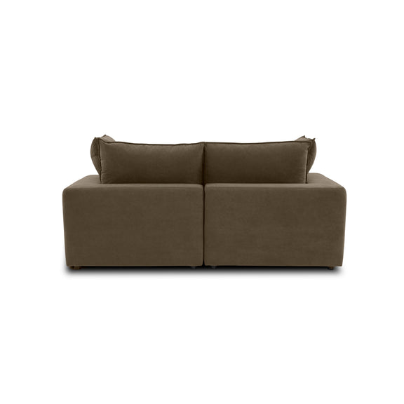 Cali 80" Modular Loveseat - Chocolate Brown