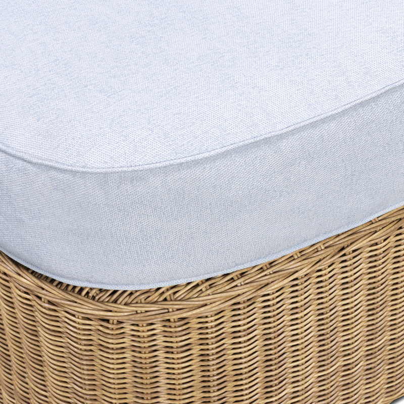 Axel Boucle Outdoor Ottoman - Blue
