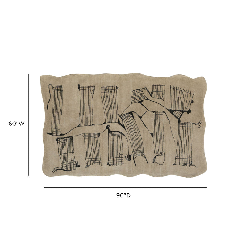 Mezzo Natural Hand Tufted Wool Area Rug 5'X8'