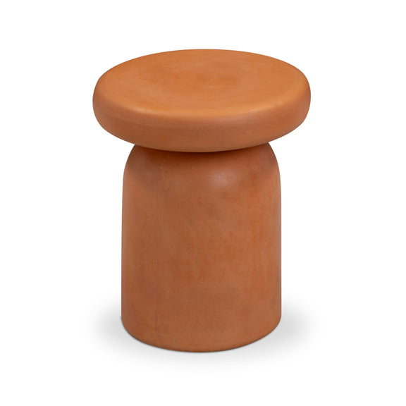 Lydia Concrete Indoor/Outdoor Side Table - Orange