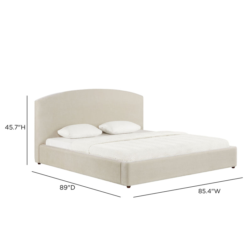 Leah Performance Chenille Bed - Cream