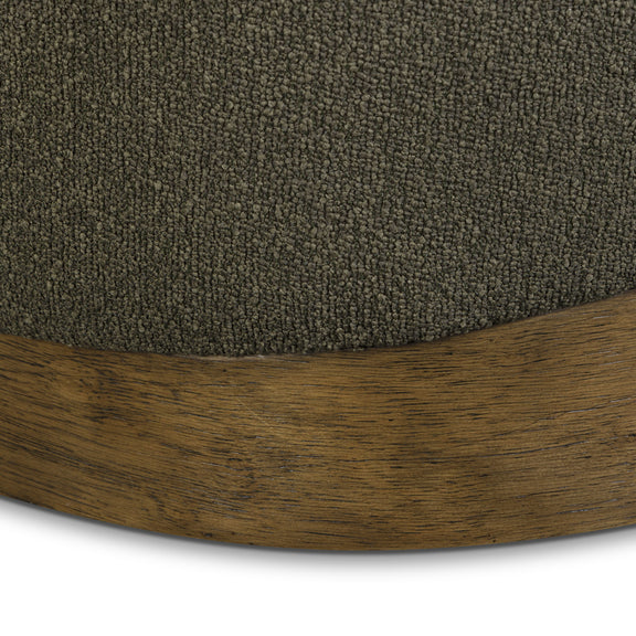 Domina Boucle Ottoman - Kale Green