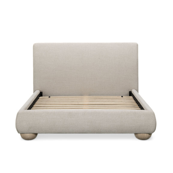 Rayne Textured Fabric Bed - Cream
