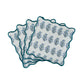 Crissy Cotton Canvas Printed Napkins - Set of 4 - Blue Cornflower