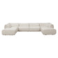 Zenith 8-Piece Contract-Grade Upcycled Fabric Modular U-Sectional - Cream