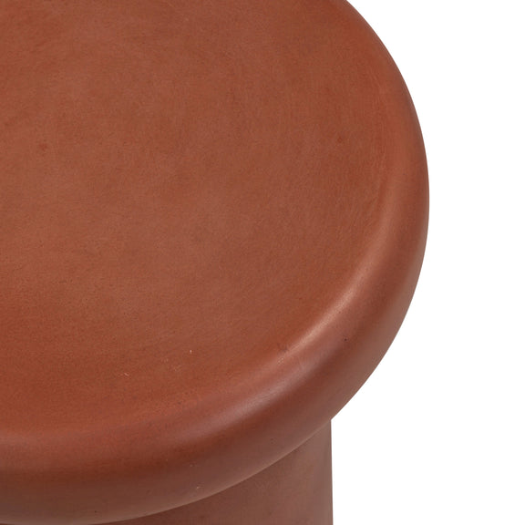 Lydia Concrete Indoor/Outdoor Side Table - Red