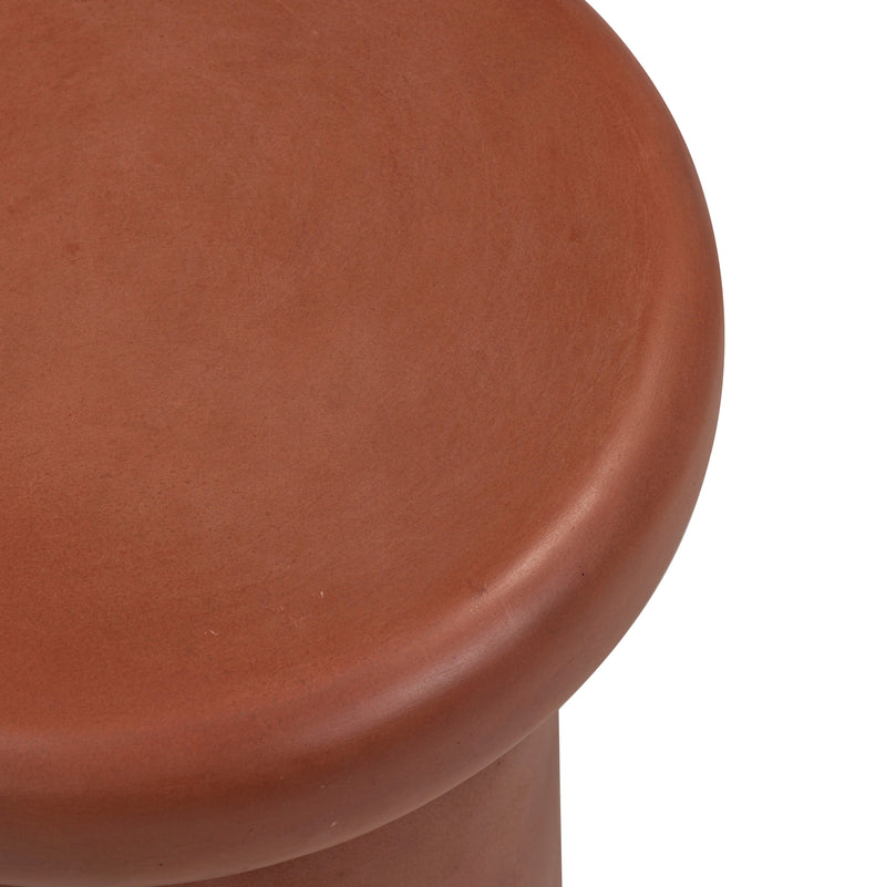Lydia Concrete Indoor/Outdoor Side Table - Red