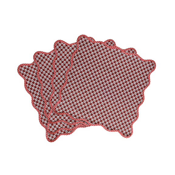 Crissy Cotton Canvas Printed Napkins - Set of 4 - Rust Vintage Floral