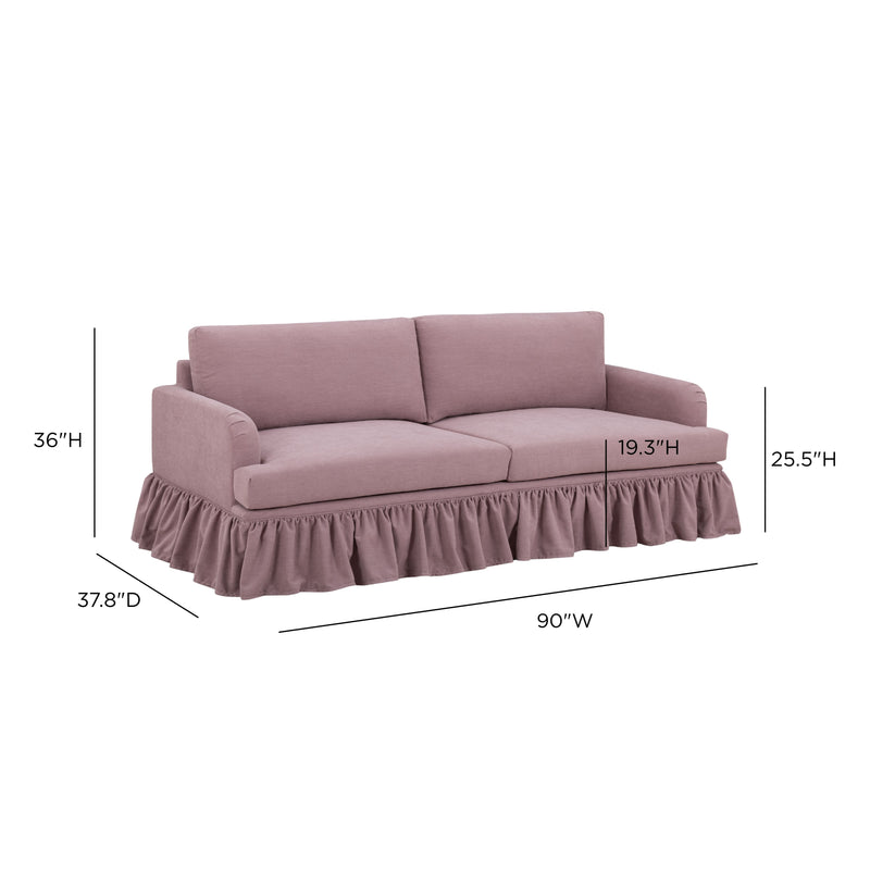 Gertrude 90" Sofa - Mauve