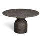 Cynthia 54" Concrete Indoor/Outdoor Dining Table - Dark Emperador Marble