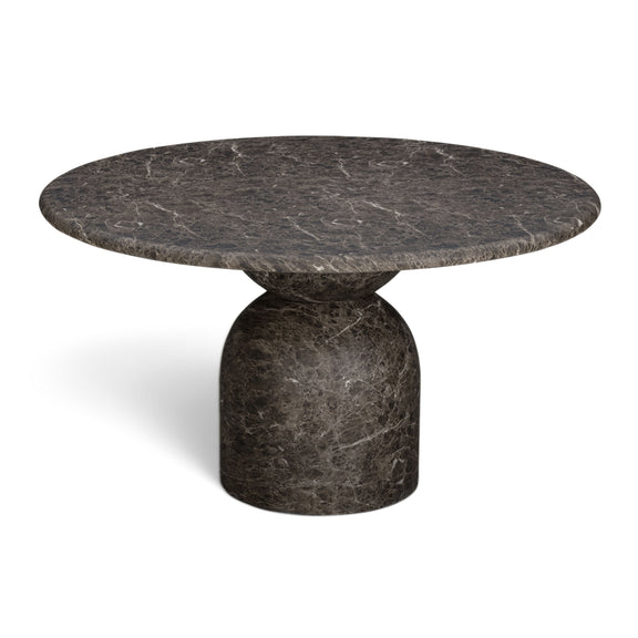 Cynthia 54" Concrete Indoor/Outdoor Dining Table - Dark Emperador Marble