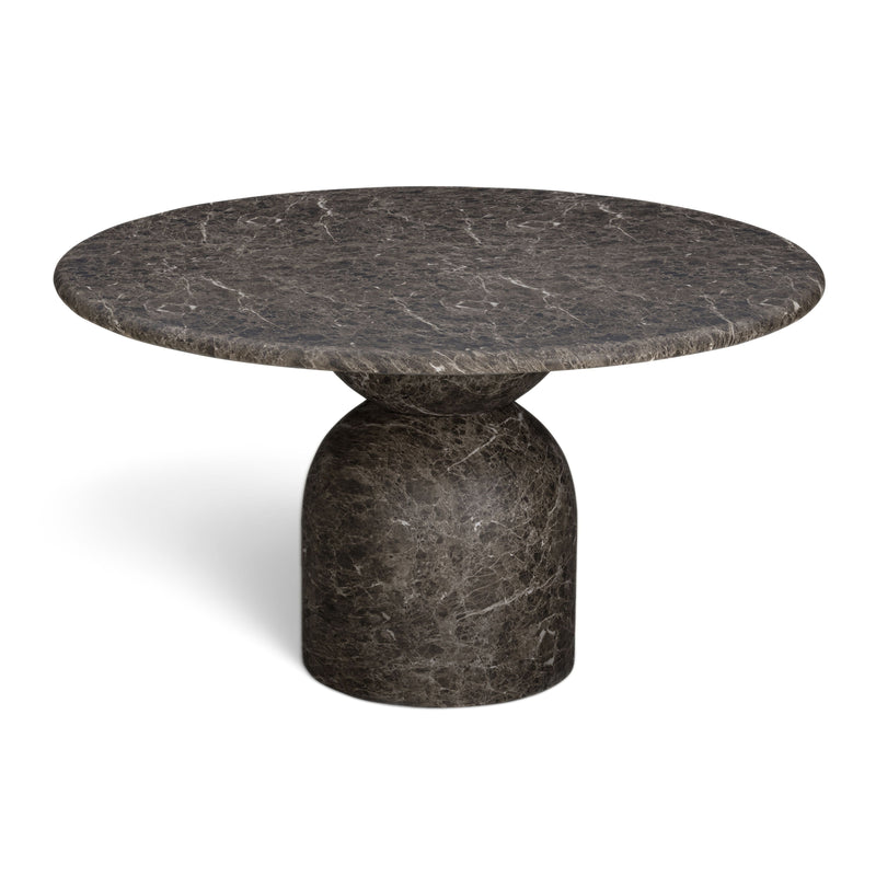 Cynthia 54" Concrete Indoor/Outdoor Dining Table - Dark Emperador Marble