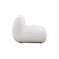 Arezza Stone White Contract-Grade Basketweave Chenille Armless Chair