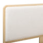 Rafaelle Natural Solid Ash Bed - Cream,Natural