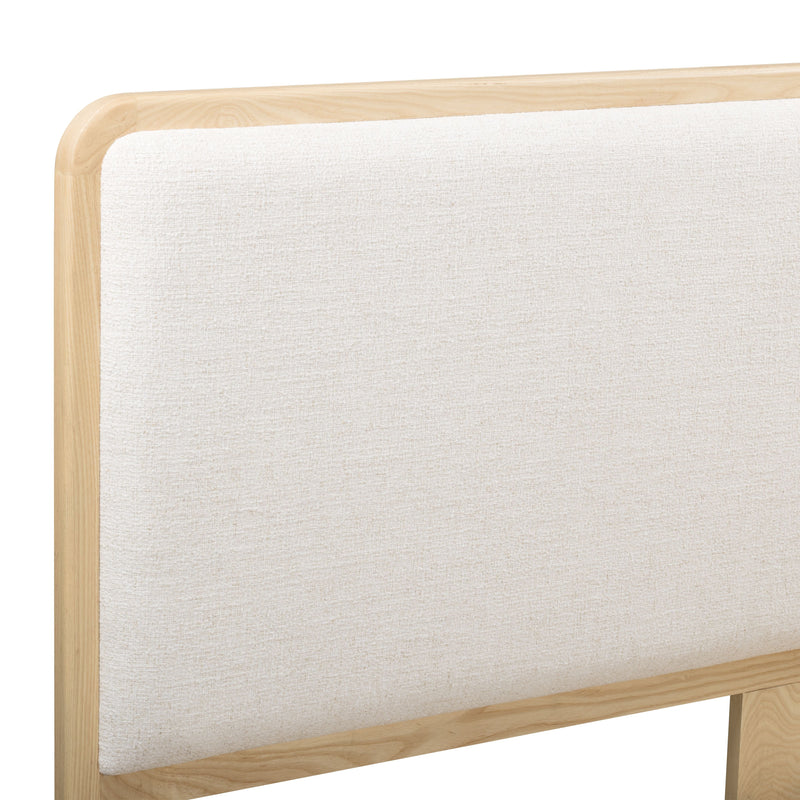 Rafaelle Natural Solid Ash Bed - Cream,Natural