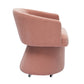 Kristen Rolling Desk Chair - Pink