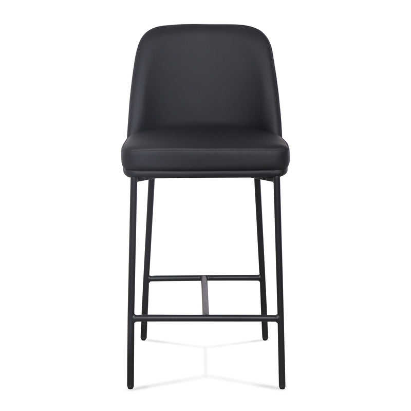 Sydney Performance Vegan Leather Counter Stool - Set of 2 - Black
