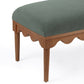 Oodle 56.5" Performance Vegan Mohair Bench - Green / Walnut