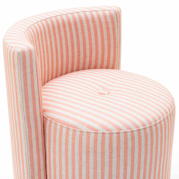 Alyssa Rolling Desk Chair - Pink Stripes